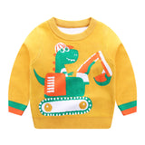 Kid Baby Boy Top Combed Cotton Dinosaur Sweater