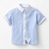 Kid Baby Boy Suit British Gentlemen Summer Cotton 4 Pcs Set