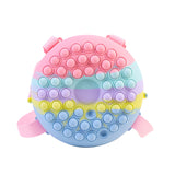 Kids Cartoon Backpack Change Purse Cute Doughnut Silicone Bag