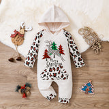 Baby Girl Boy Christmas Long Sleeve Hooded Long Climb Rompers