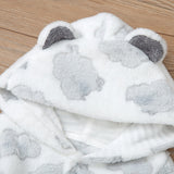 Baby Girl Boy One-piece Wrap Foot Winter Cashmere Lamb Rompers