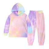 Kid Baby Girls Autumn New Tie-dyed Long Sleeve 2 Pcs Set