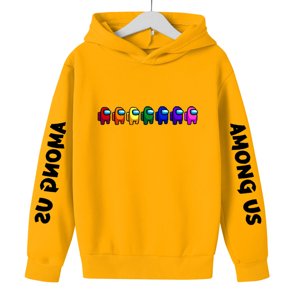 Kids Girl Boy Among US Peripheral Printed Hoodie