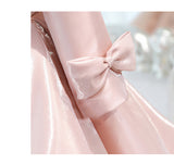 Kids Girl Flower Big Bow Evening Gowns Birthday Party Dresses