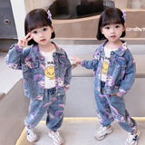 Kid Baby Girl Rabbit Cowboy Spring Autumn Leisure 2 Pcs Sets