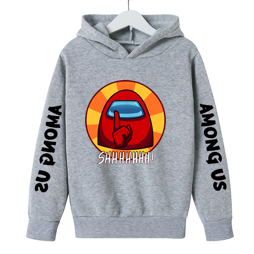 Kids Girl Boy Among US Peripheral Printed Hoodie