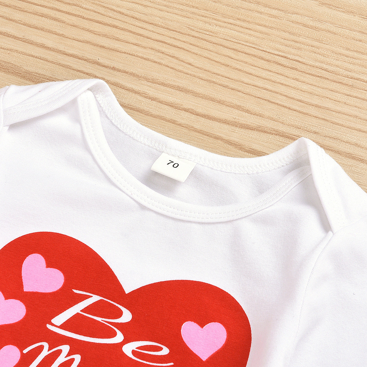 Baby Girl Valentine's Day Printed Long-sleeve Sets 3 Pcs