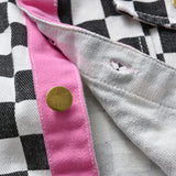 Kid Baby Boy Checkered Long Sleeve Lapel Cardigan 2 Pcs Sets