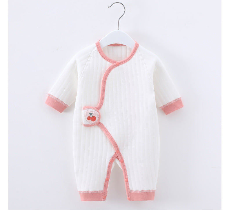 Baby Autumn Winter Warm Butterfly Nascent Cotton Rompers