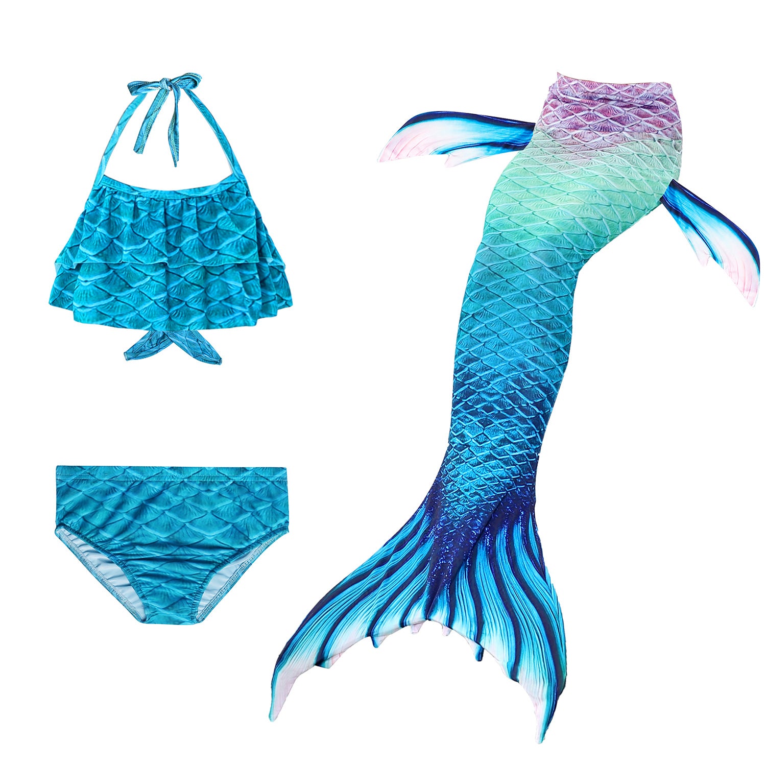 Kid Girl Mermaid Tail Swimwear Beach Bathing Swimsuit