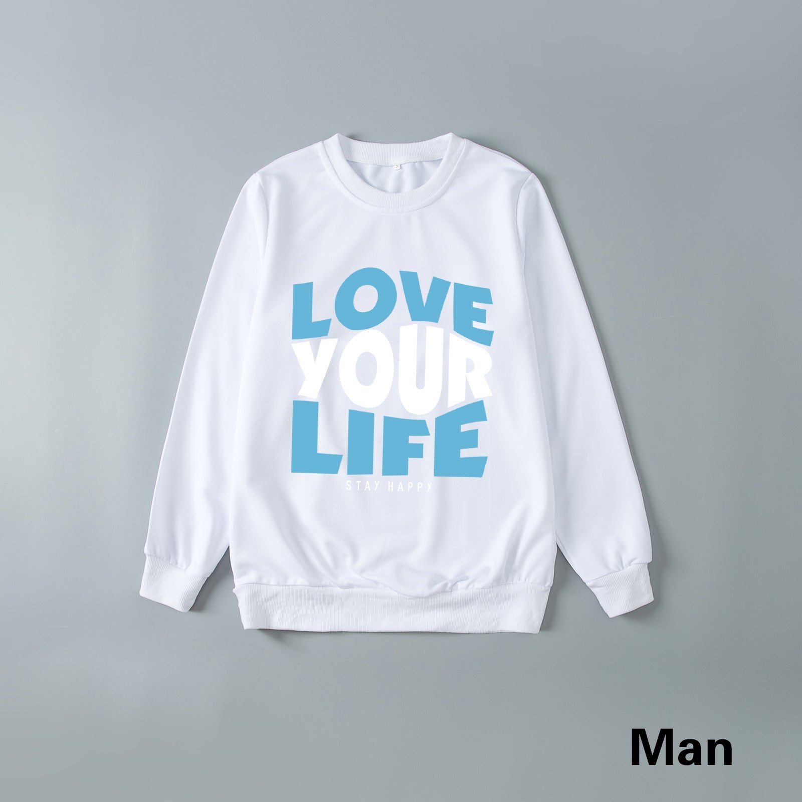 Family Matching Parent-child Father-son Round Neck Long Sleeves Shirts