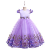 Kid Girl Princess Sleeveless Long Evening Catwalk Piano Performance Dresses