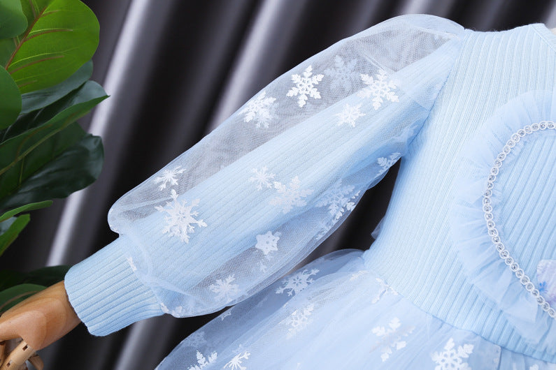 Kid Baby Girls Fashion Princess Frozen Spring Pomp Mesh Dresses