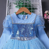 Kid Girl Princess Pure Cotton Spring/Autumn Frozen Elsa Dresses
