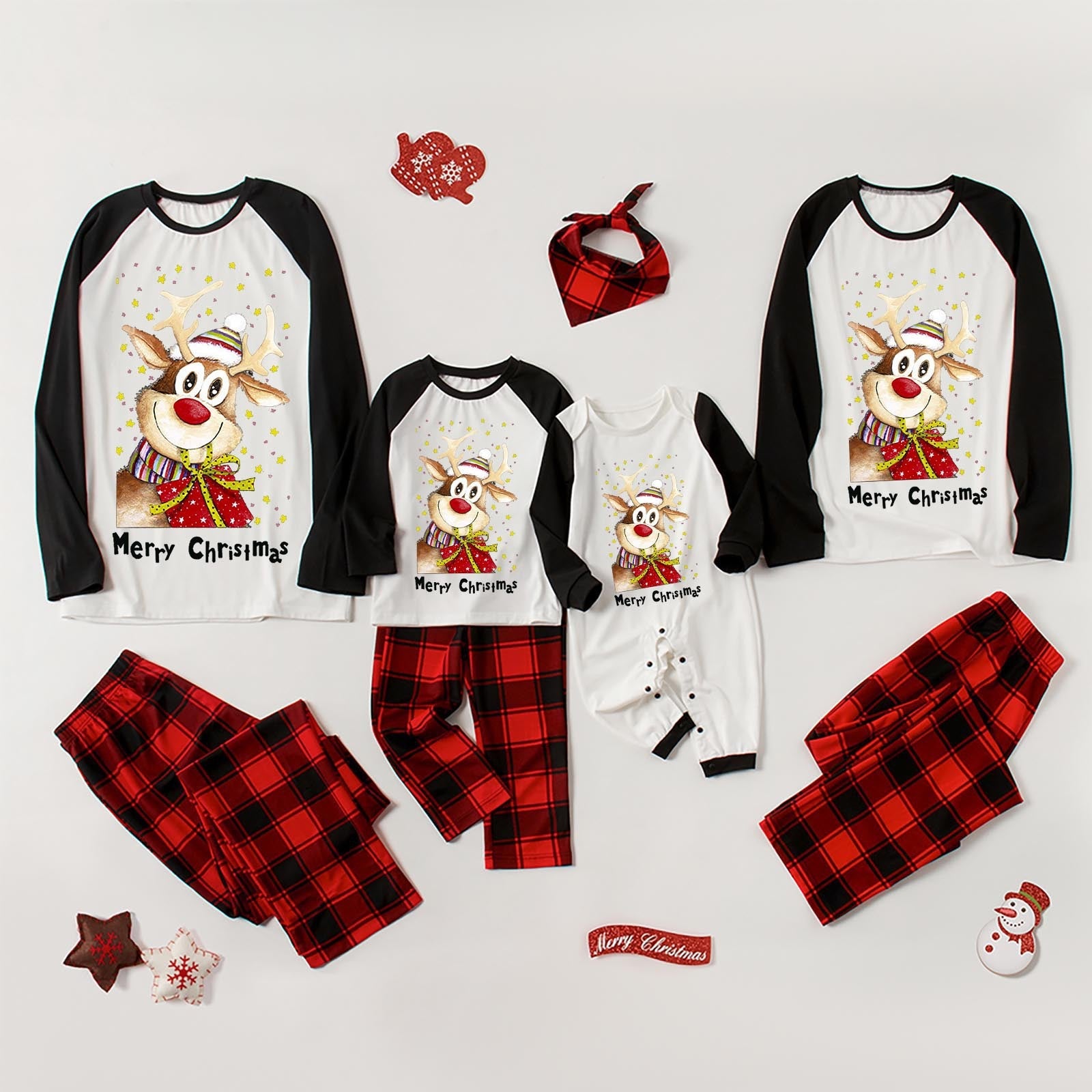 Family European American Christmas Homewear Pajamas Set