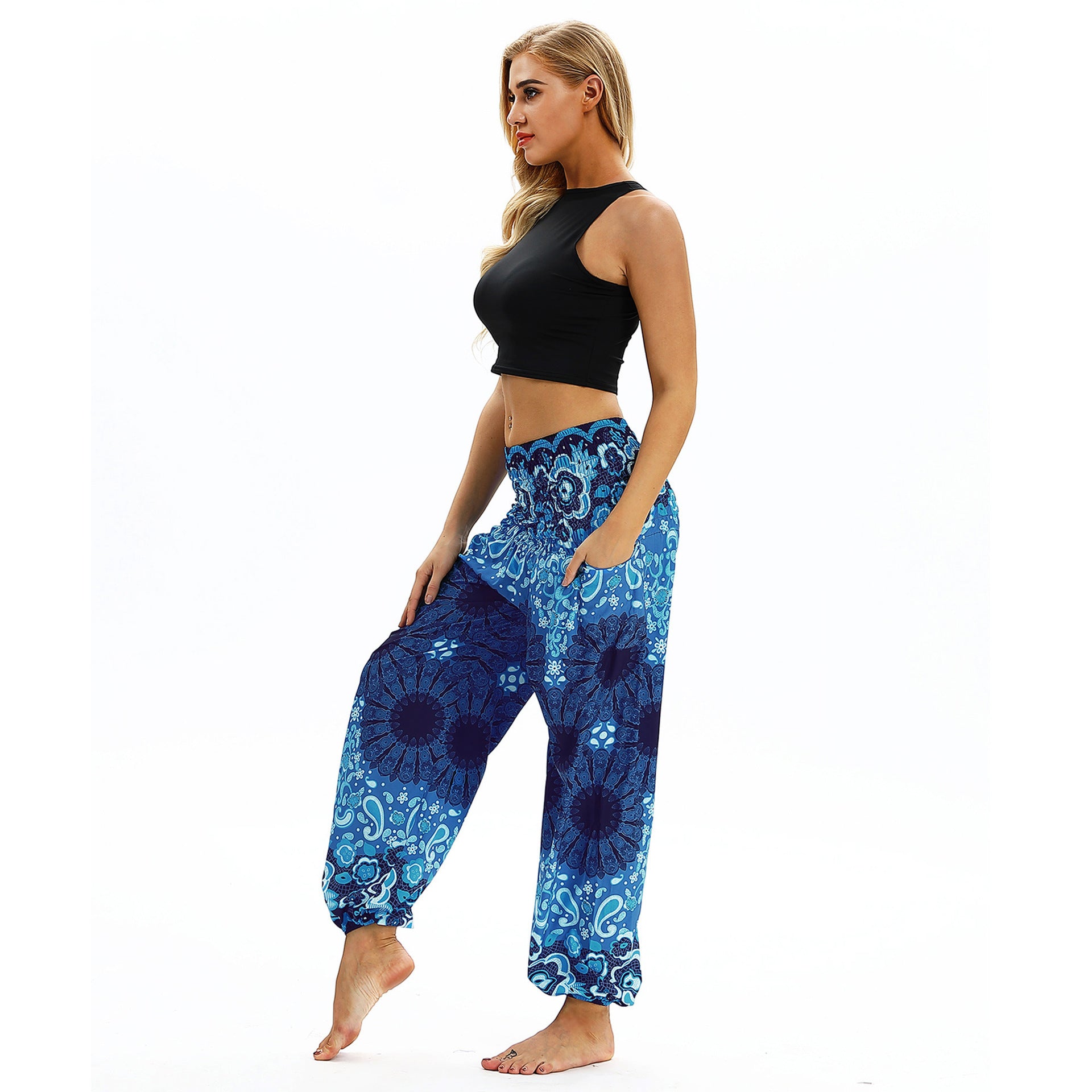 Family Matching Yoga Pants Trend Digital Printing Parent-child Dresses