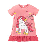 Kid Baby Girl Unicorn Summer Short Sleeve Cartoon T-shirt