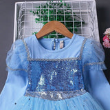 Kid Girl Princess Pure Cotton Spring/Autumn Frozen Elsa Dresses