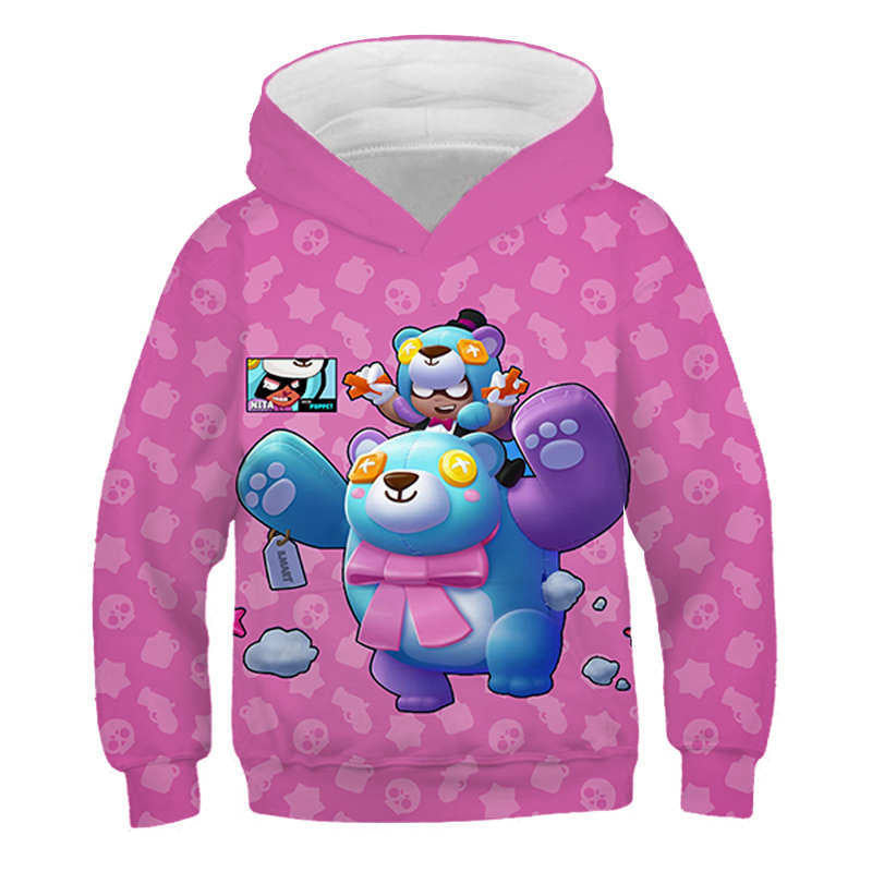 Children Kid Teens 3D Wilderness Brawl Fighting Crew Neck Hoodie