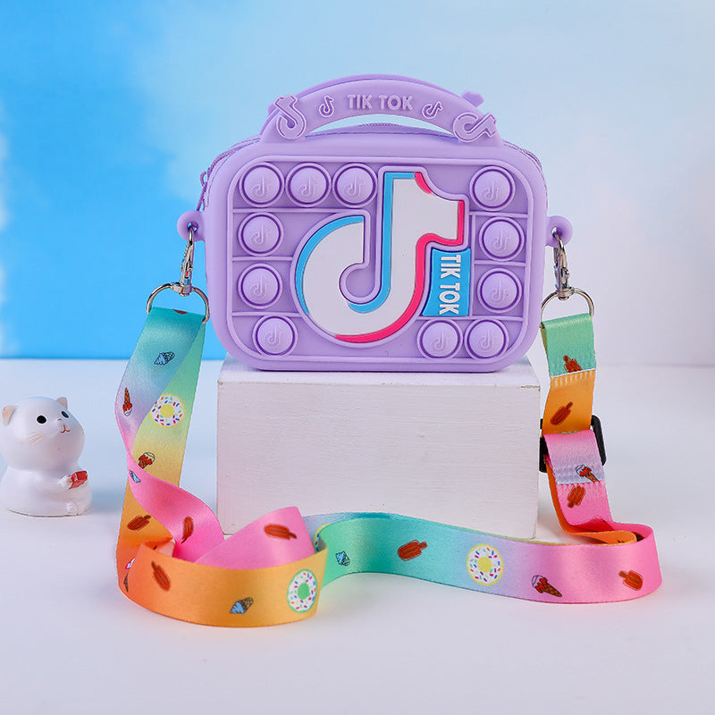 Kid Silicone Tiktok Anti-rat Pioneer Pressure Relief Puzzle Toy Bag