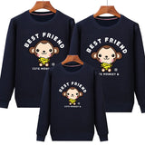 Family Matching Spring Autumn Parent-child Animal Plush Hoodie