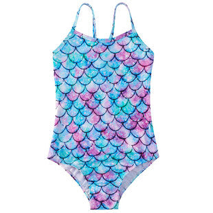 Kid Girls One-piece Swimsuit Mermaid Bathing Beach Swimwear