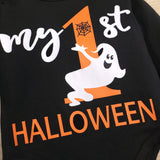 Baby Girl Halloween Printed Mesh Infants Toddlers Suits 2 Pcs Sets