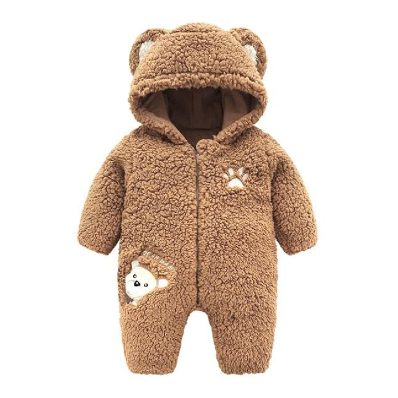 New Autumn and Winter Baby Romper Trendy Bear Design Long-sleeve Jumpsuit