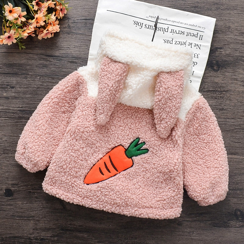 Winter Baby Toddler Boy Girl Fluff Animal Raccoon Hooded Coat Jackets