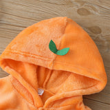 9M-3Y Baby Girl Halloween Pumpkin Applique Orange Cloak Coat