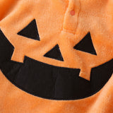 9M-3Y Baby Girl Halloween Pumpkin Applique Orange Cloak Coat