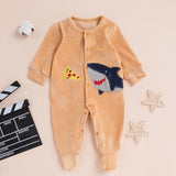 Autumn Winter Baby Whale Jumpsuit Rompers