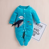 Autumn Winter Baby Whale Jumpsuit Rompers
