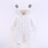 Baby Autumn Winter Cotton Casual Cute Bear Design Jumpsuit Romper