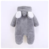 Baby Autumn Winter Cotton Casual Cute Bear Design Jumpsuit Romper