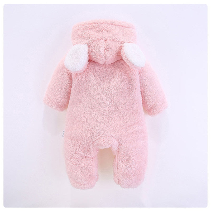 Baby Autumn Winter Cotton Casual Cute Bear Design Jumpsuit Romper