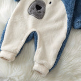 Spring Baby Polar Bear Fleece Jumpsuit Rompers