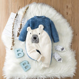 Spring Baby Polar Bear Fleece Jumpsuit Rompers
