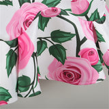 Family Matching Flowers Print Parent Child Dress
