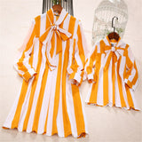Family Matching Parent-Child Stripe Dresses