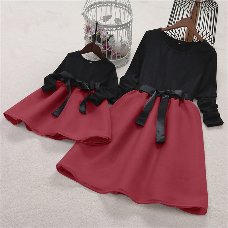 Family Matching Parent-Child Outfit Fashion Elegant Dresses