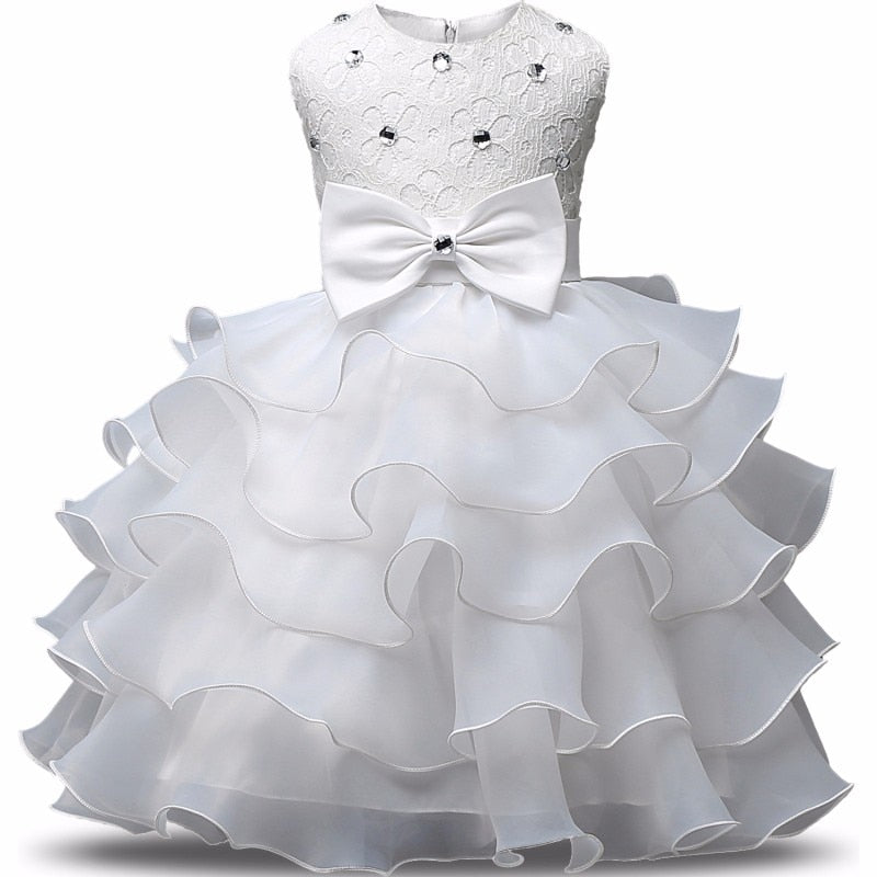 Girls Princess Birthday Wedding Evening Dresses Christmas Party Costume 0-8T - honeylives