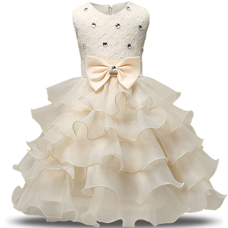 Girls Princess Birthday Wedding Evening Dresses Christmas Party Costume 0-8T - honeylives