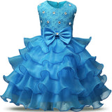 Girls Princess Birthday Wedding Evening Dresses Christmas Party Costume 0-8T - honeylives