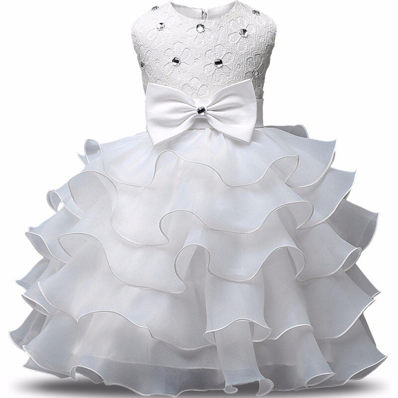 Girls Princess Birthday Wedding Evening Dresses Christmas Party Costume 0-8T - honeylives