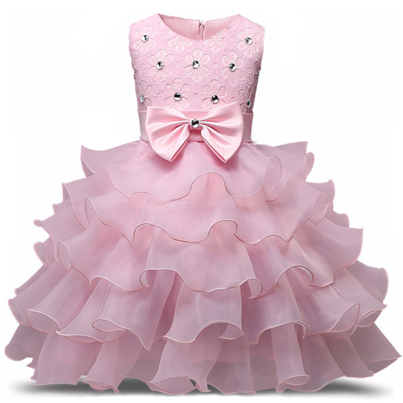 Girls Princess Birthday Wedding Evening Dresses Christmas Party Costume 0-8T - honeylives