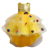 Kid Girl Princess Party Wedding Lace Flower Birthday Dresses
