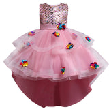 Kid Girl Princess Party Wedding Lace Flower Birthday Dresses