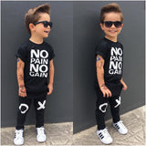 Kid Baby Boy Outfits  No Pain No Gain  2pcs Set