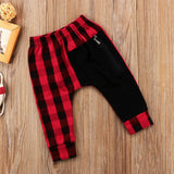 Kid Baby Boy Fashion Plaid Panty Harem Pants Trousers